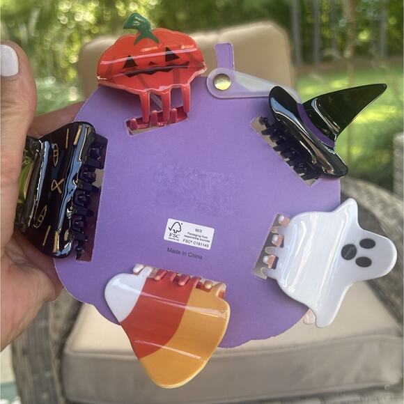 NEW piper k Halloween Hair Claw Clips Set of 5 - Picture 3 of 3